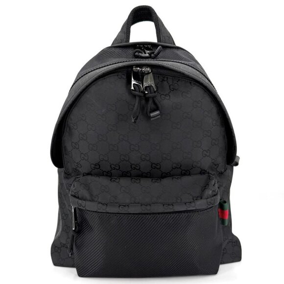 Gucci Backpack GG Web Stripe Nylon Black main image 8